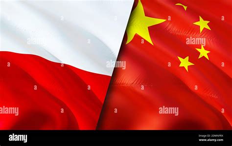 poland  china flags  waving flag design poland china flag