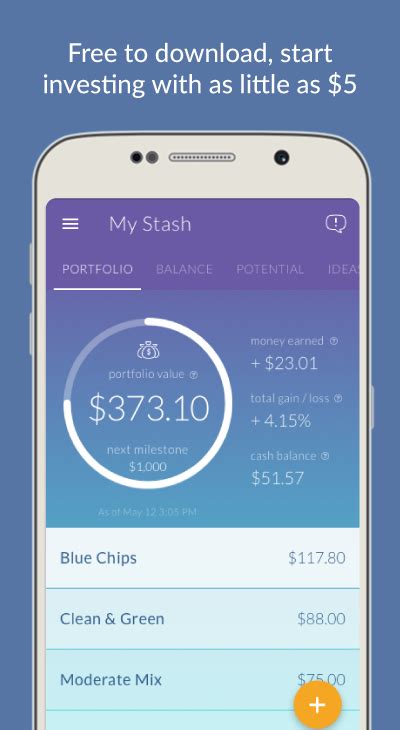 stash invest start investing android apps  google play