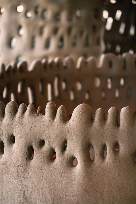 decorated traditional mud wall  stocksy contributor alexander