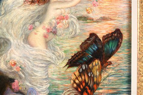Jules-Abel Faivre - Nymphs with Butterflies - Impressionist Nude in