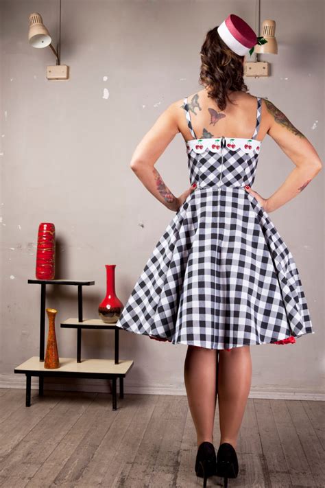 Lily Cherry Dress: Rockabilly / Vintage Style / Pin-up Dress - Etsy