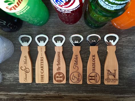 magnetic wood bottle openers personalized