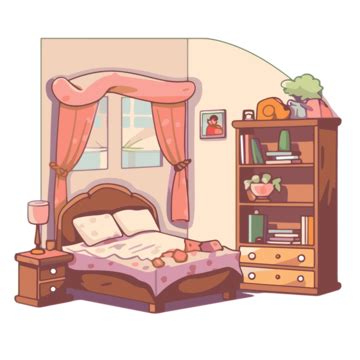 Bedroom Clipart Vector, Bedroom Clipart, In The Style Of Atmospheric ...