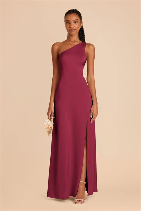 Kira Berry Matte Satin Bridesmaid Dress | Birdy Grey