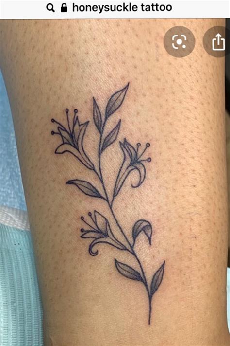 simple honeysuckle tattoo