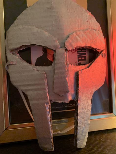 Made a Gladiator/MF DOOM mask in class today out of cardboard this is gonna be my Halloween