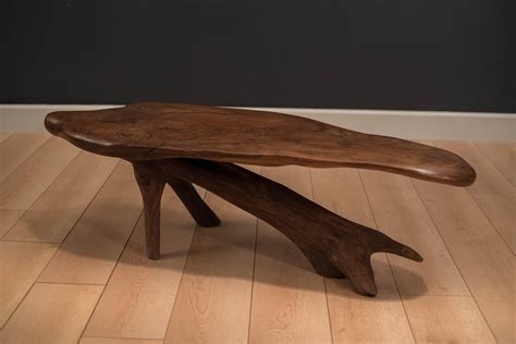 Vintage Live Edge Redwood Coffee Table at 1stDibs | vintage live edge