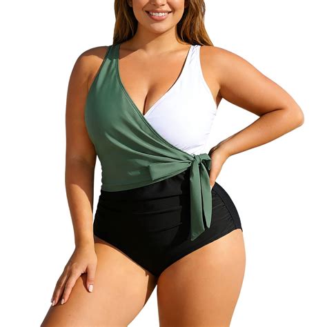 Yuncity Womens Swimsuits One Piece Plus Size Swimsuit Floral Print