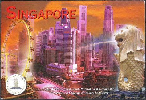 postage stamps collection postcard singapore