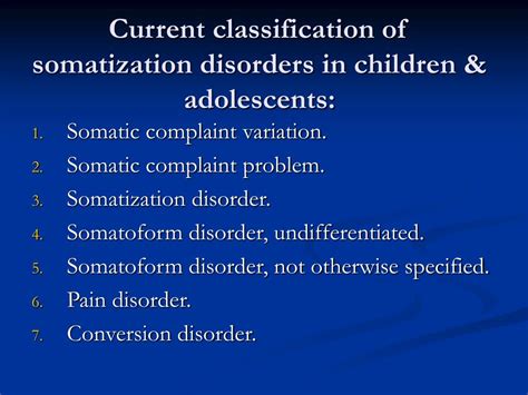 PPT - Somatization Disorders in Children & Adolescents PowerPoint ...
