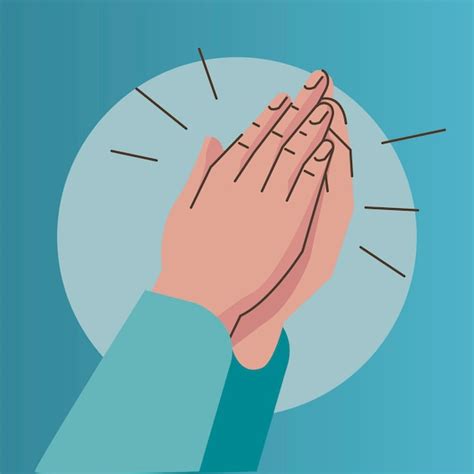 Premium Vector | Hands humans clapping gesture