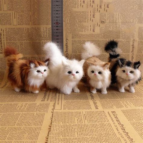 Купить Плюшевые милые плюшевые игрушки с имитацией кота, мягкий котенок ...
