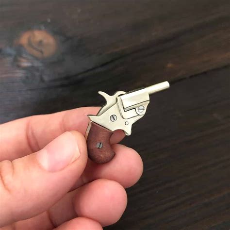 derringer mm pinfire gun handcrafted antique miniature cap pistol