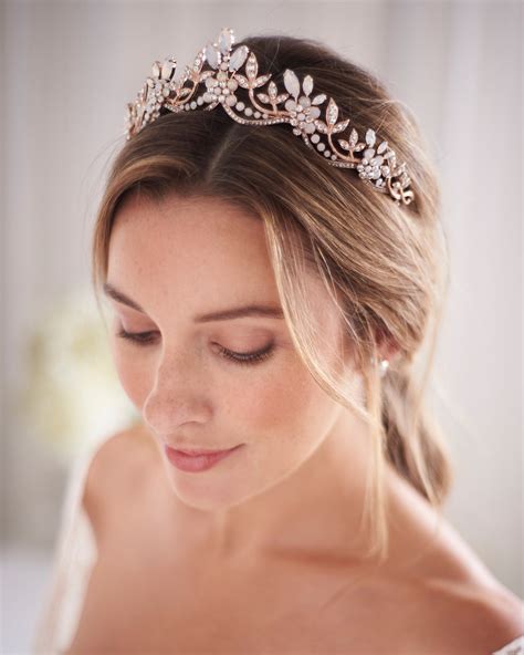 Opal & Crystal Bridal Tiara, Opal Wedding Headpiece, Crystal Opal
