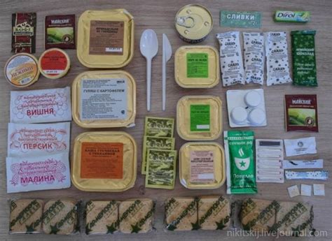 Армейский сухпаек, индивидуальный рацион питания, набор продуктов на ...