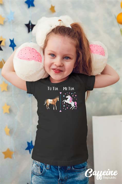 Tu Tia Mi Tia Your Aunt My Aunt Horse Unicorn T-Shirt Tia Shirt Aunt