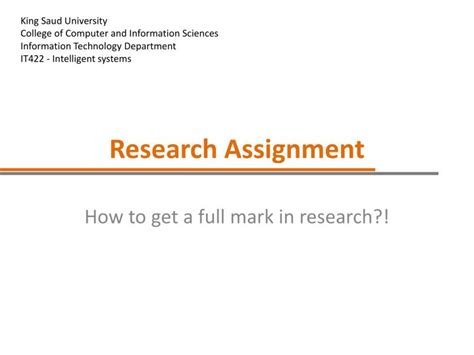 research assignment powerpoint    id