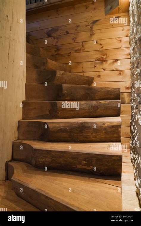 big wooden staircase  res stock photography  images alamy