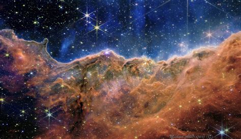 ngc cosmic cliffs jwst michael adler earth  sky imaging