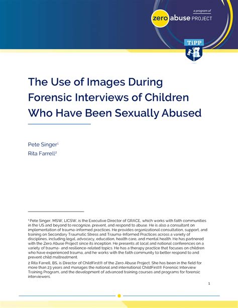The Use of Images During Forensic Interviews of Children Who Have Been