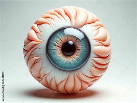 artistic  render   human eyeball capturing  intricate anatomy
