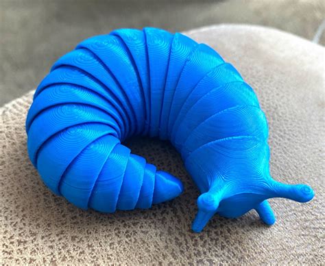 friendly articulated slug stl file files   printing etsy