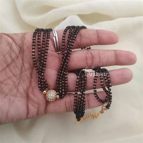 Single Bead Black Beads Mangalsutra