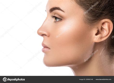 Female Face Profile White Background Stock Photo by ©AY_PHOTO 200642146