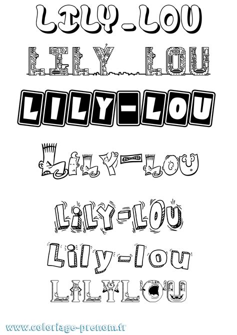 Coloriage du prénom Lily-lou : à Imprimer ou Télécharger facilement