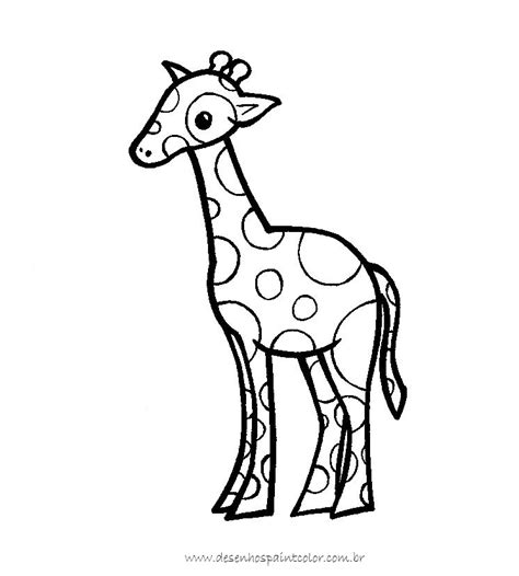Girafa para Colorir e Imprimir - Muito Fácil - Colorir e Pintar