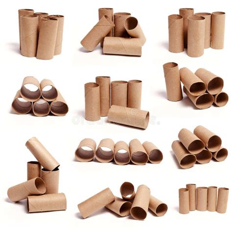 toilet paper tube collections stock photo image  arts background