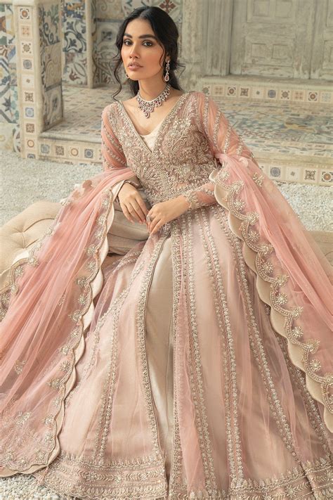 Pink Pakistani Bridal Pishwas with Lehenga Dress #BS697 | Pakistani