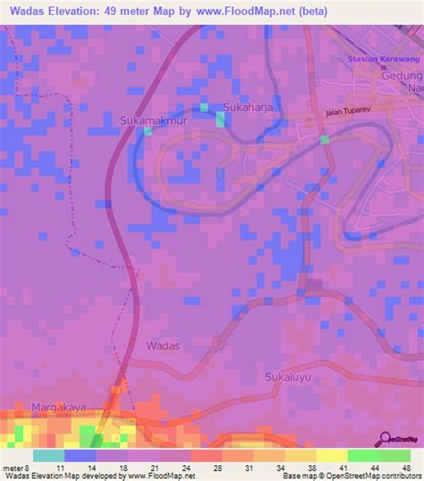 elevation  wadasindonesia elevation map topography contour