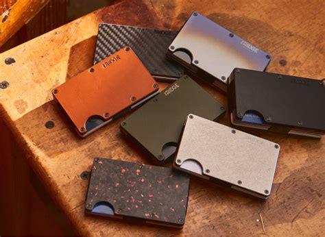 thin rfid wallet  aluminum carbon fiber titanium  ridge