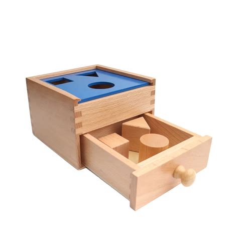 montessori sensory educational wooden block shape sorting box leaderjoy