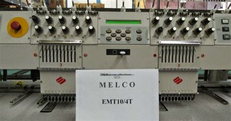 TheEmbroideryWarehouse: Melco 4 head 10 needle embroidery machine for sale