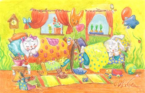 Иллюстрация "Зайчатки." в стиле детский | Illustrators.ru