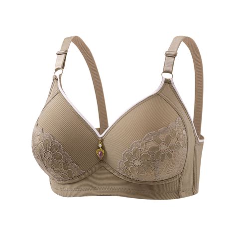 Coffee Womens Print Plus Size Bras Lingeries for Women Lace Spandex