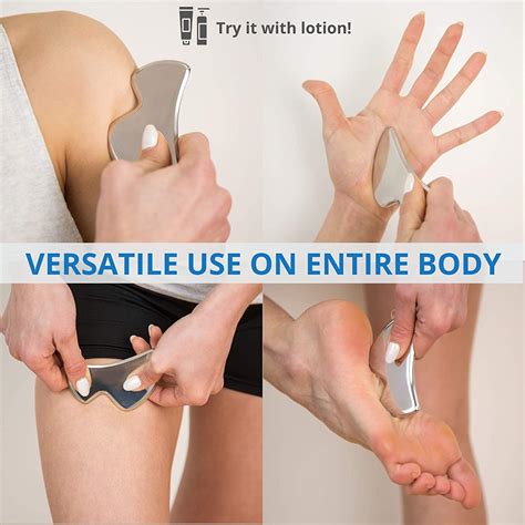 Stainless Steel Muscle Scraper Tool for Pain Relief - Easy to Use Gua