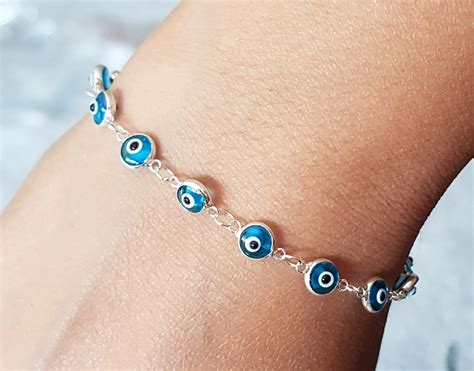 Significance and Importance of Sterling Silver Evil Eye Bracelet - Mala ...