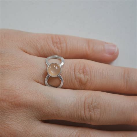 Silver Moonstone Ring, Moonstone Ring, Sterling Silver Moonstone Ring ...