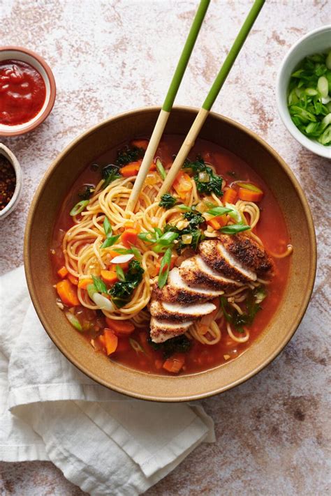 20-Minute Spicy Sriracha Ramen Noodle Soup (Video) - Baker by Nature