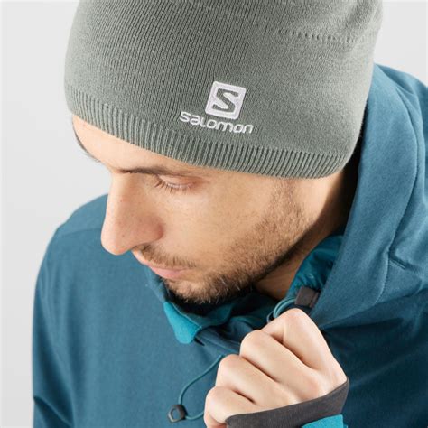 Шапка SALOMON BEANIE SEDONA SAGE мужская , цвет серый, размер NS ...