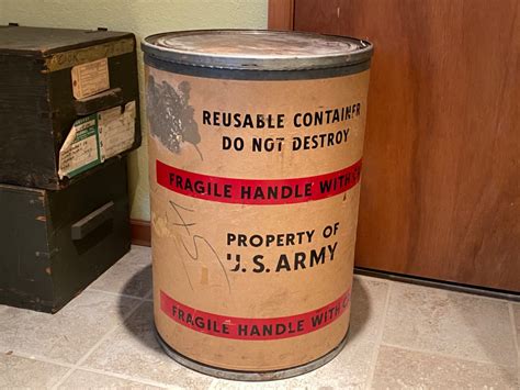 lot   army barrel  clamp style metal lid  high