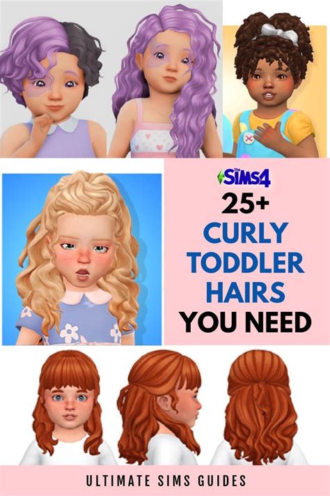 25+ Sims 4 Curly Toddler Hair CC To Make The Cutest Kids | Toddler hair ...