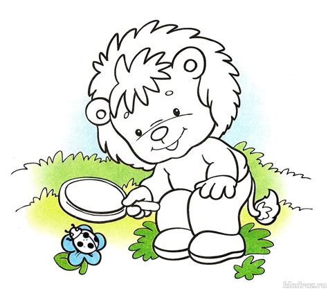 Развивающее задание для детей 3-4 лет. Что у львёнка в руках? Ты знаешь ...