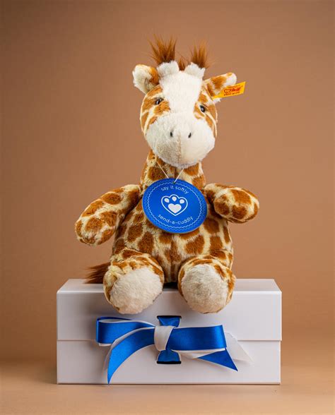 Steiff Girta Giraffe | Giraffe Cuddly Toy | Say it Softly - Send a Cuddly