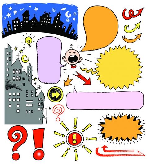 elements  cute cartoon   eps   vector