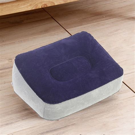 Inflatable Leg Cushions for Sofa & Bed, Gray Flocking Pvc Foot Rest