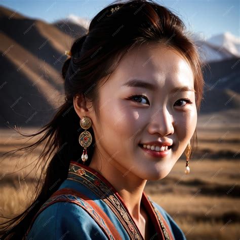 Premium Photo | Mongolian woman from Mongolia typical national citizen